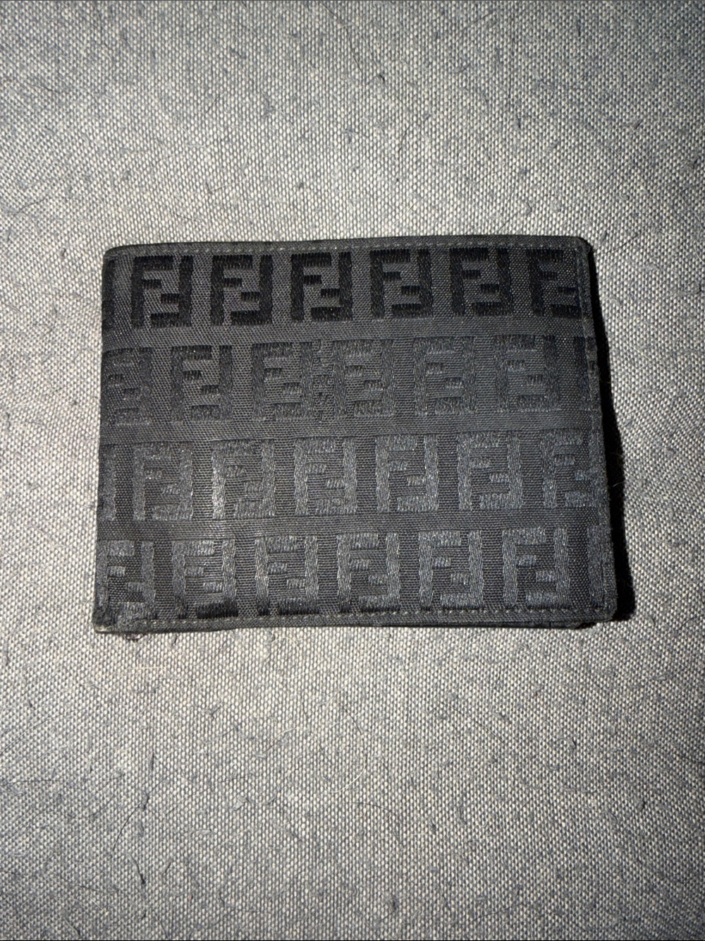 Fendi Black FF Logo Jacquard Bifold Wallet